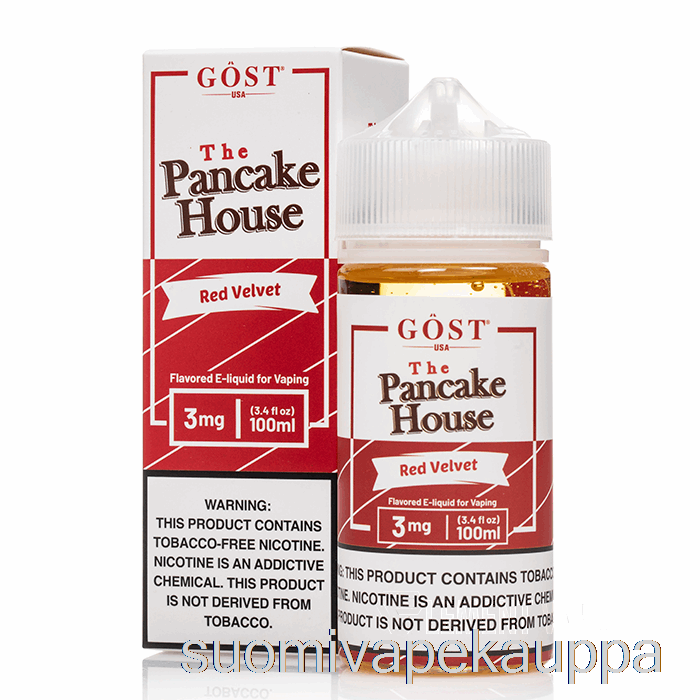 Vape Netistä Punainen Sametti - Pannukakkutalo - Gost Vapor - 100ml 0mg